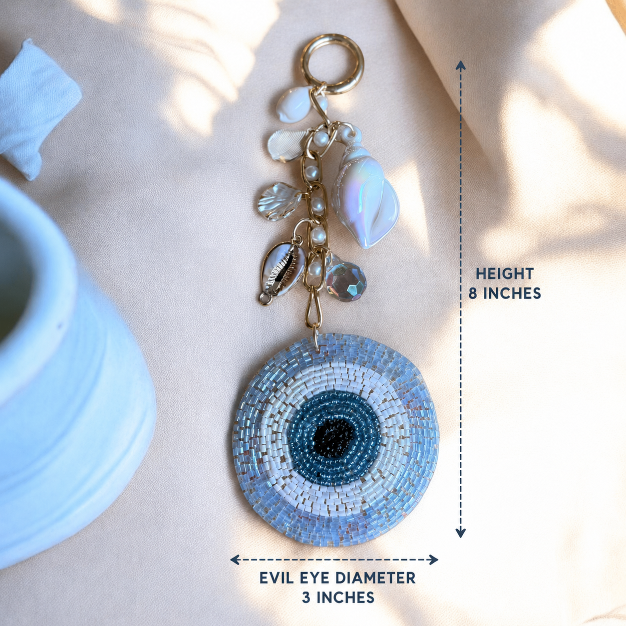 Evil Eye Ocean Charm Bag Charm