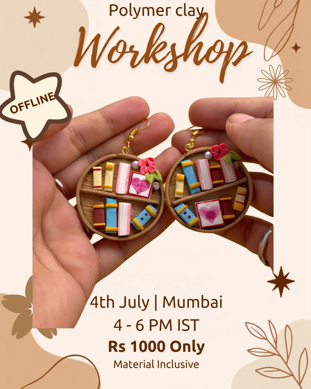 Book Shelf Earrings Workshop OFFLINE