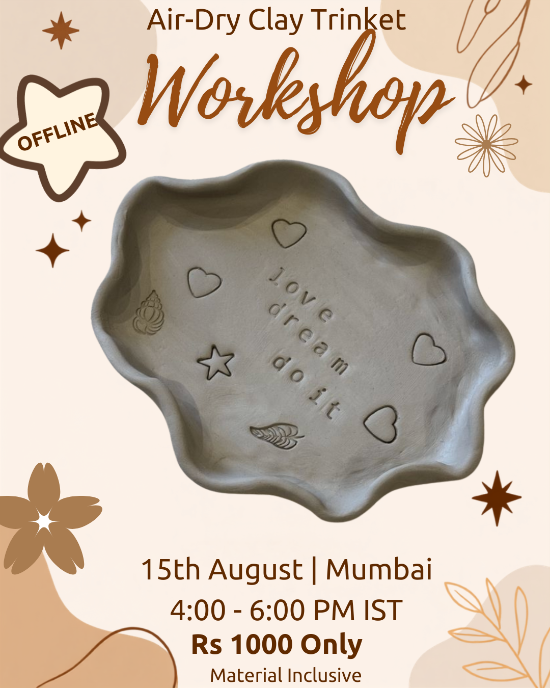 Air-Dry Clay Trinklet Workshop