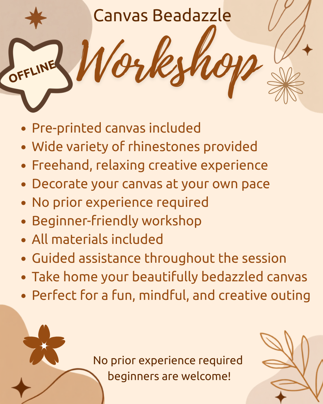 Bedazzled Canvas Art Workshop OFFLINE