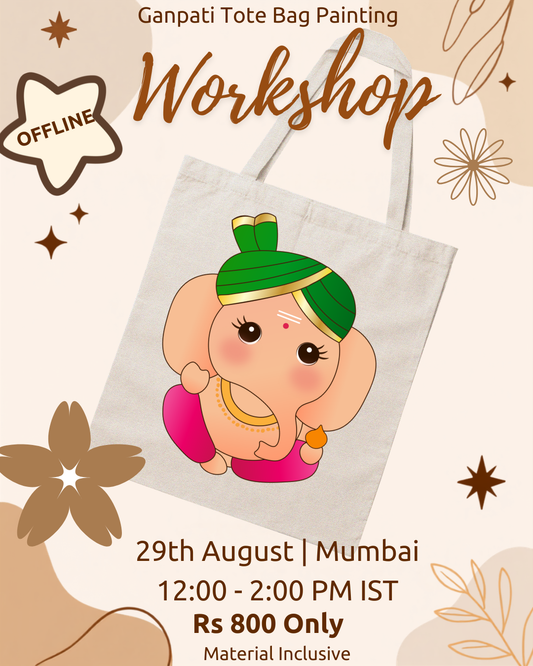 Ganpati Tote Bag Painting Workshop OFFLINE